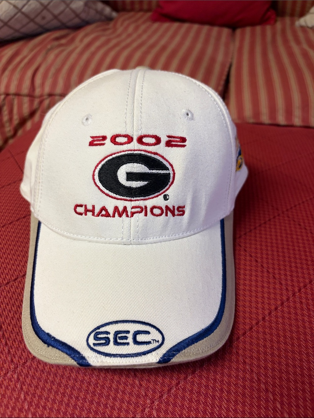 The Game White Georgia 2002 Champions SEC Baseball Cap